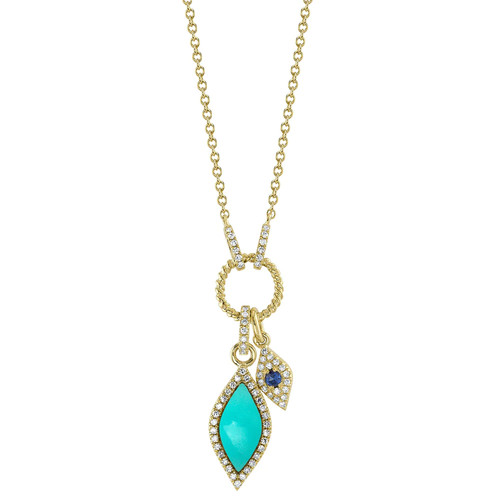 14k diamant saphir bleu - saphir,