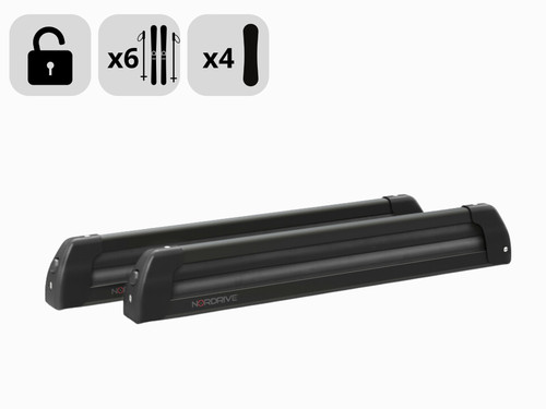 Porte skis voiture pour - pour, barres