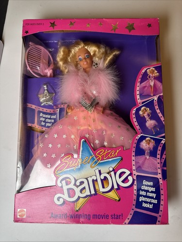 1988 super star barbie - star, doll