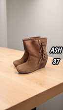 Valeur 175 € Ash 37 Neuf Bottines cuir beige camel femme Sioux suede