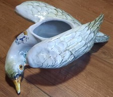 Faïence Desvres Boulogne-sur-Mer vase centre de table Jules Verlingue mouette