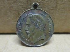 Ancienne médaille laiton Napoléon I Napoléon III empereurs des français