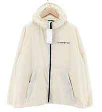Veste Homme LACOSTE XL/2XL Beige À Capuche Imperméable À L'Eau Carreaux Léger