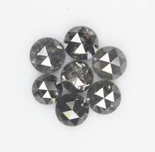 1,46 CT Diamant Naturel Loose Rose Cut Noir Sel Et Poivre Rose Cut Diamant
