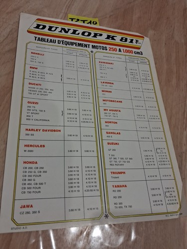 Pneu moto dunlop k81 tt100 - k81,