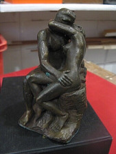 "600.22"  STATUE EN BRONZE    " LE BAISER DE RODIN "  REPRODUCTION EDIT. ATLAS