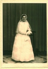 Photo ancienne communion communiante 1930 photographe studio Séverin