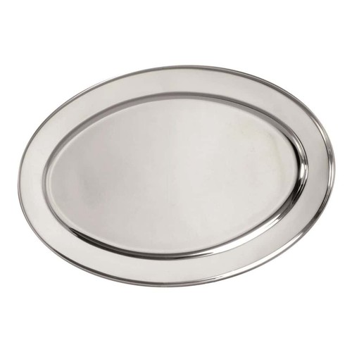 Plateau ovale acier - ovale, en