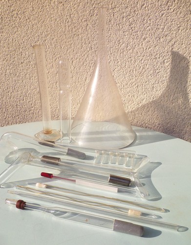 Lot instruments verre - lot,