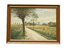 Paysage Avec Village Et Vaches