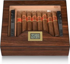 Cave à Cigares en Bois de Cèdre Avec Hygromètre et Humidificateur Coffret cigare