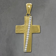 Pendentif Croix En Or 333 Avec