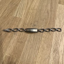 Bracelet En Argent Plaque Prénom À Graver Avec Poinçons