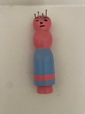 ANCIEN TRICOTIN EN BOIS PEINT ARTISANAL