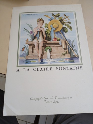 Paquebot antilles menu 1966 - menu,