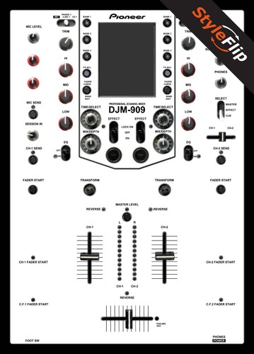 Pioneer djm 909 skin white - pioneer,