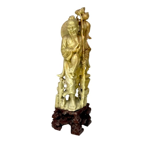 Statuette chinoise sculptée - statuette,
