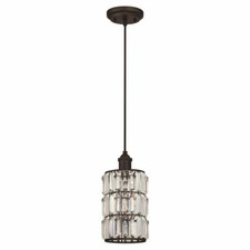 Lustre Plafonnier Lampe suspendue Sophie Bronze Huilé 28 cm Verre en Crystal