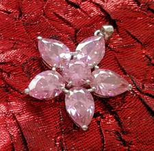 Bijou PENDENTIF étoile cristal rose type Swarovski