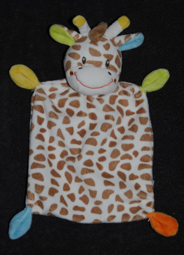 Doudou plat girafe beige - plat,
