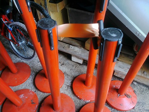 Poteaux guidage orange avec - de,