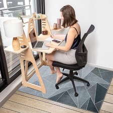 Tapis de chaise de bureau antidérapant 55x41 pour tapis en bois dur et poils ba