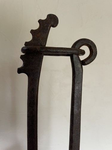 Ancien gaufrier fer forgé - ancien,