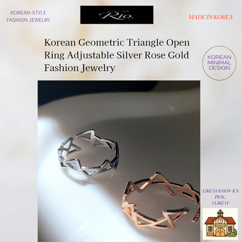 Bague ouverte triangle