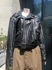 Veste en cuir noir Mirabel, fabriquée au Canada, en cuir de mouton, avec une dou