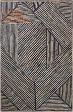 Tapis En Jute Bohémien Fait Main Indien Tissé À La Main Noir 4 X 7 Pieds