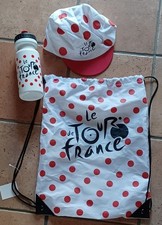 Cyclisme LOT 3 articles à pois Tour de France 2025 - Sac à dos, Bidon, Casquette
