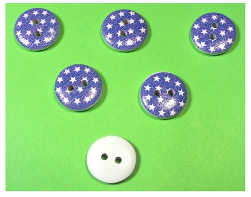 Lot boutons bois rond - boutons,