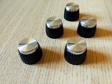X5 knob bouton AMPLI MARSHALL ARGENTE insert cuivre / SILVER MARSHALL KNOB X5
