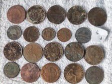 Lot de 20 pièces de monnaie étrangères en bronze état usé