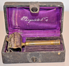 Ancien Rasoir à Main Rasoir Mécanique PHRYNIS N°4 Coffret d'Origine 1900