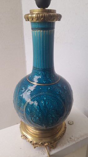 Vase faience transformé - faience,