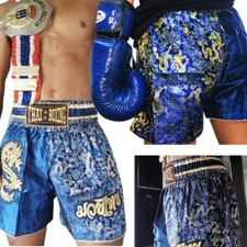 THAI BOXING Dragon Fight Shorts Pantalon Kickboxing Fitness Boxe XXS S M L XL...