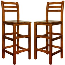 2x Tabourets de bar en bois