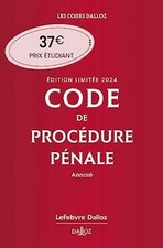Code de procédure pénale 2024 annoté. Édition limitée. 65e... | Livre | état bon