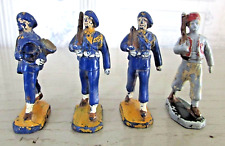 Lot de 4 soldats plastique Beffoid France Chasseurs alpins (avec manques)