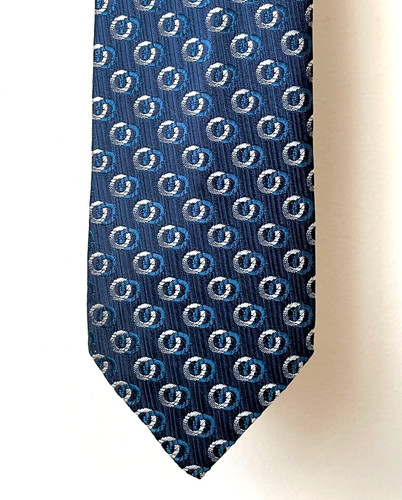 Cravate bleu argenté motif - bleu,