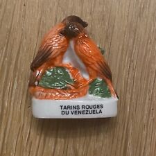 Fève ❤️ Galette Rois - Tarins Rouge du Venezuela Oiseau Animal Nature Broad Bean