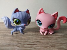 Littlest Petshop LPS Lot Chat Bleu Et Rose Cat Édition Spéciale HASBRO