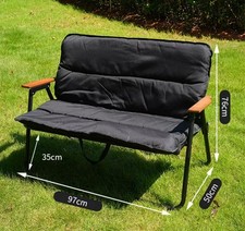 Canapé 2 Places Pliable Camping Randonnée Jardin Extérieur - Neuf avec Housse