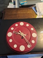 pendule Horloge Ancienne Métal Tole Design Industriel Art Deco Vintage 