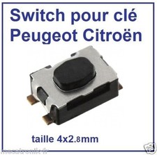 Switch bouton de clé pliante télécommande plip Peugeot Citroen clef repliable