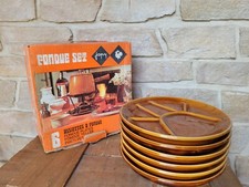 6 ASSIETTES à FONDUE VINTAGE