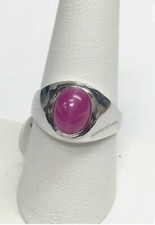 Bague saphir étoile rose pour