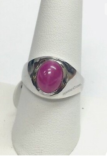 Bague saphir étoile rose pour