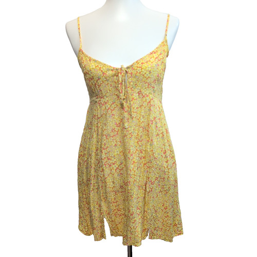 Robe été jaune fleurie - robe, d'été